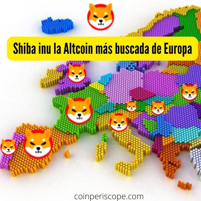 Shiba inu la altcoin más buscada de Europa
